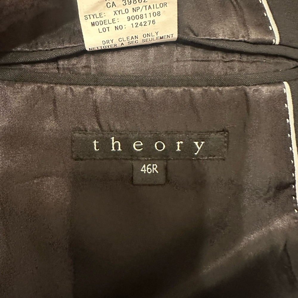 Theory Black Men's Blazer Inner Label Detail